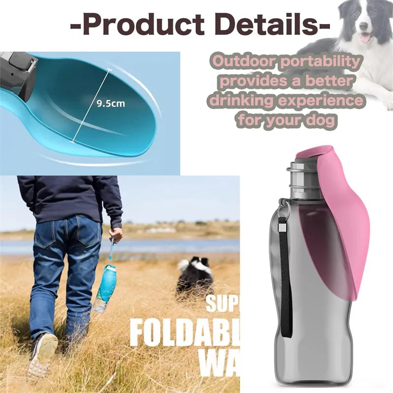 800ml Portable Dog Water Bottle - DoCamping