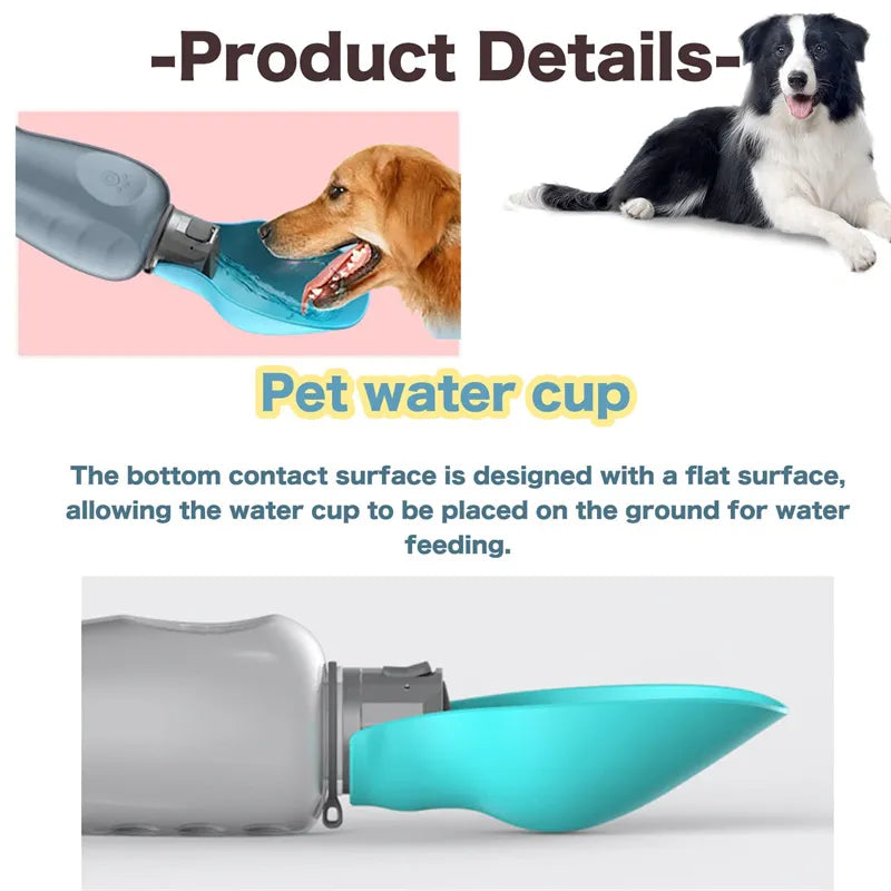 800ml Portable Dog Water Bottle - DoCamping