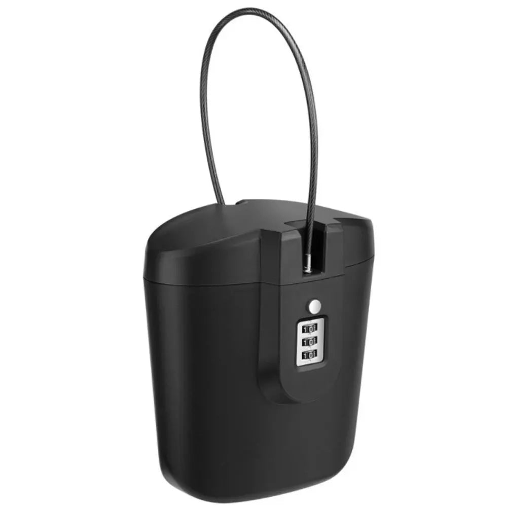 Outdoor Portable Safe Box Beach Bucket with Steel Wire Hidden Safes 3-Digit Password Lock Storage Box for Riding Sports Swimming