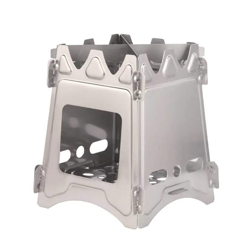 Portable Outdoor Wood Stove - Stainless Steel Camping Cooker - DoCamping