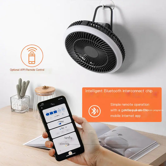 Portable USB Rechargeable Camping Tent Fan & Light - DoCamping