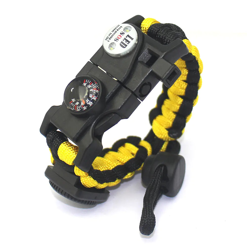 Outdoor Paracord Survival Bracelet with Fire Starter Tool - DoCamping