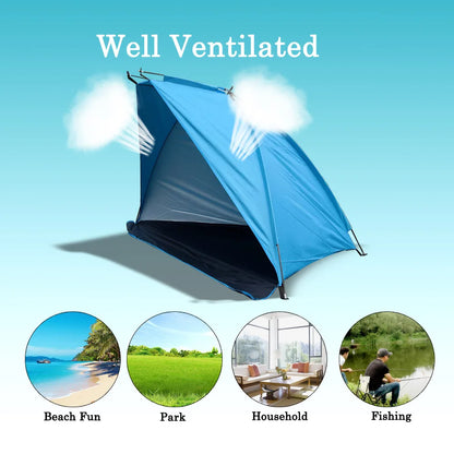 TOMSHOO Camping Tent Outdoor Sports Sunshade Tent Oxford Fabric Lightweight Tent for Fishing Picnic Beach Park