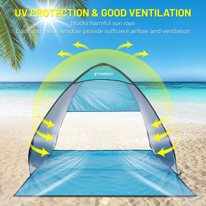 Automatic Instant Pop Up Beach Tent Lightweight Outdoor Beach Shade Sun Shelter Tent Canopy Cabana with Carry Bag