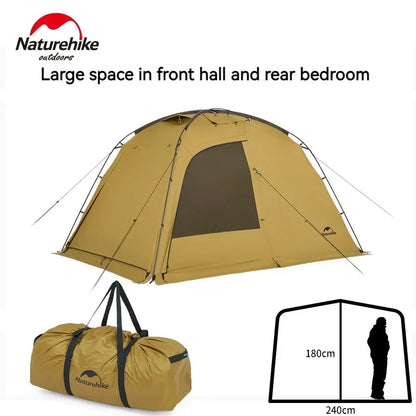 Naturehike DUNE 7.6 Lightweight Modified Dome Tent 4-season Double Layer Tent 2-4 Person Family Outdoor Camp Travel Waterproof