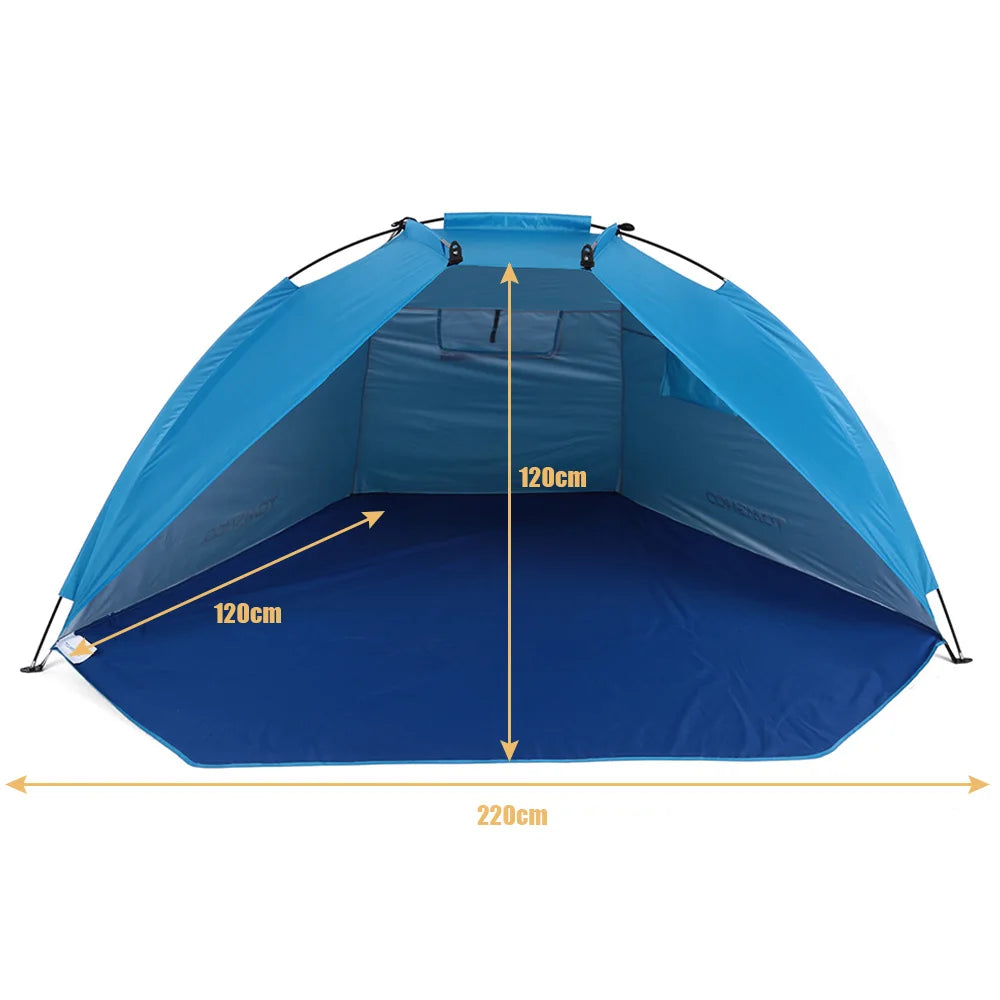 TOMSHOO Camping Tent Outdoor Sports Sunshade Tent Oxford Fabric Lightweight Tent for Fishing Picnic Beach Park