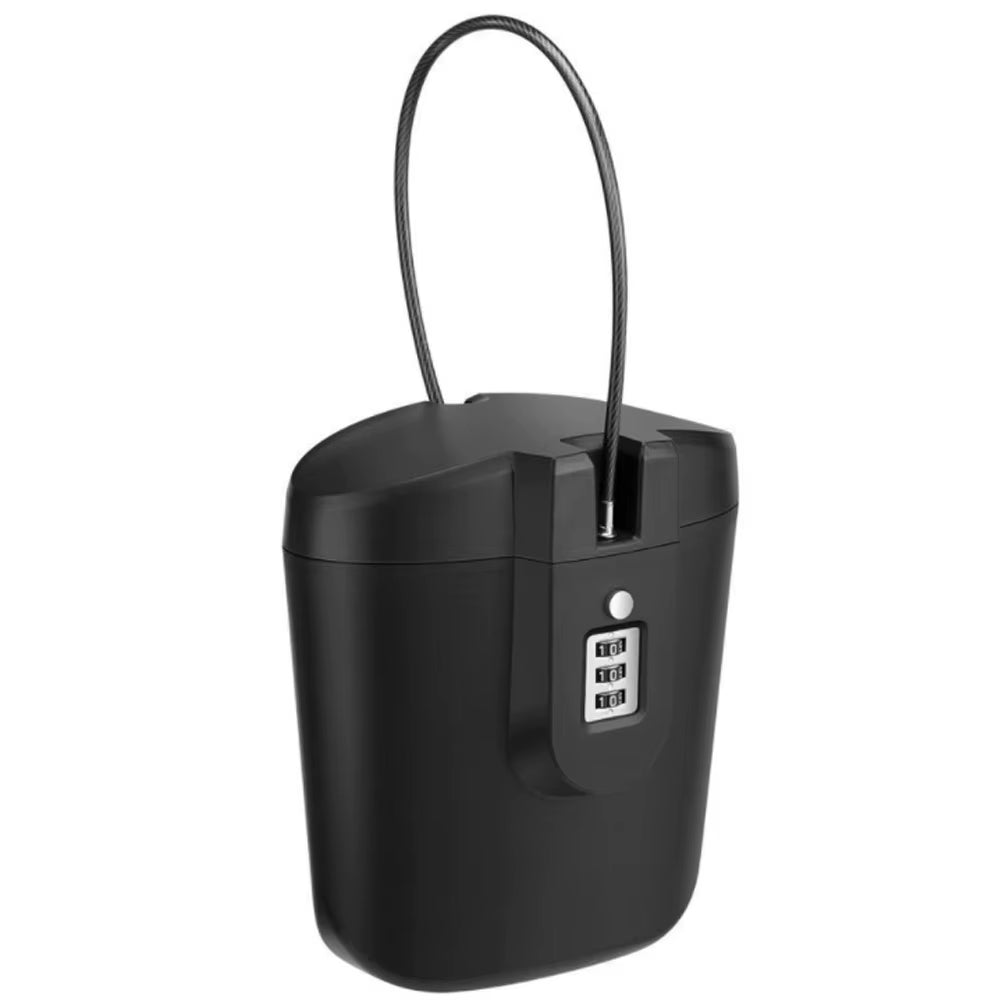 Outdoor Portable Safe Box Beach Bucket with Steel Wire Hidden Safes 3-Digit Password Lock Storage Box for Riding Sports Swimming
