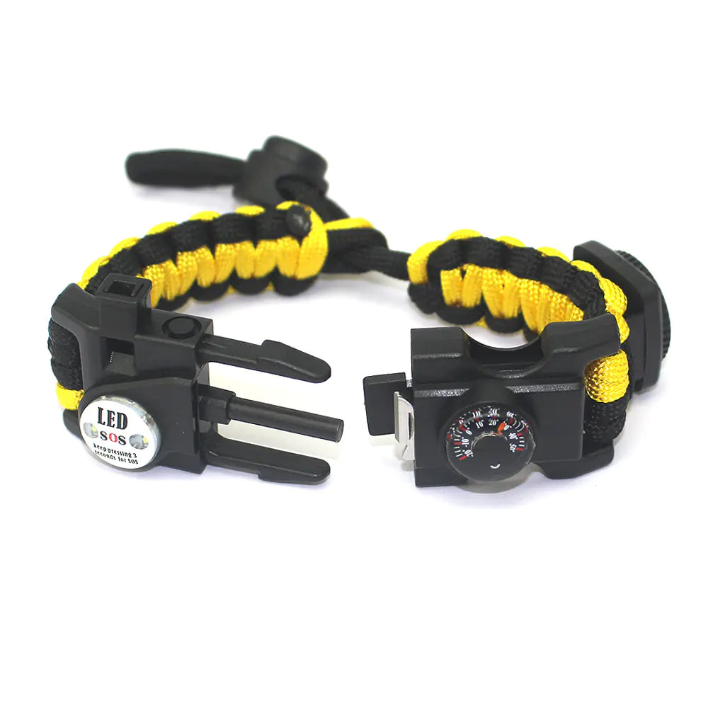 Outdoor Paracord Survival Bracelet with Fire Starter Tool - DoCamping