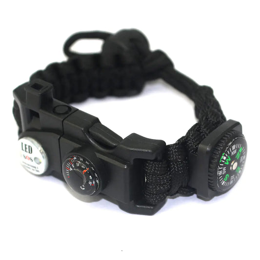 Outdoor Paracord Survival Bracelet with Fire Starter Tool - DoCamping