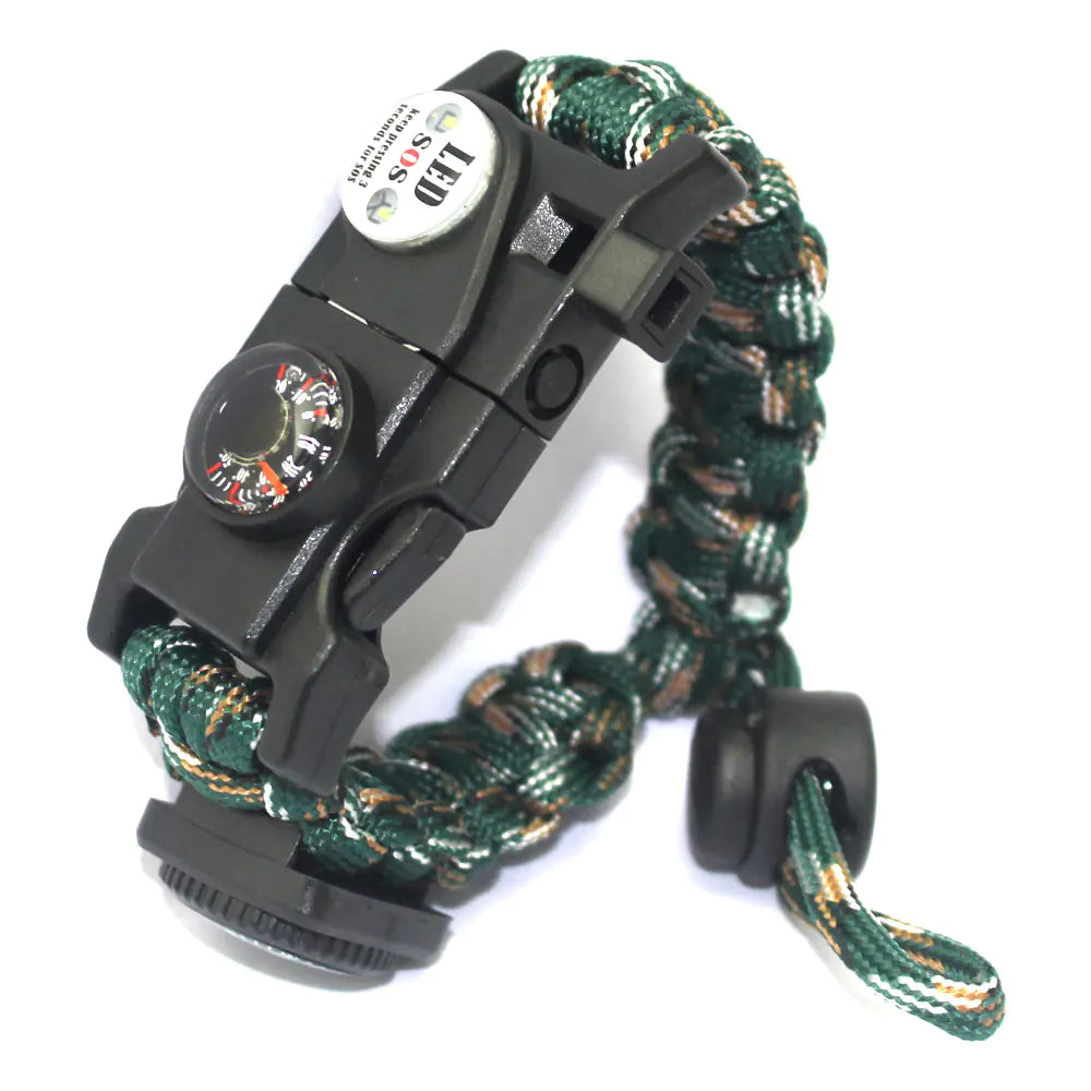 Outdoor Paracord Survival Bracelet with Fire Starter Tool - DoCamping