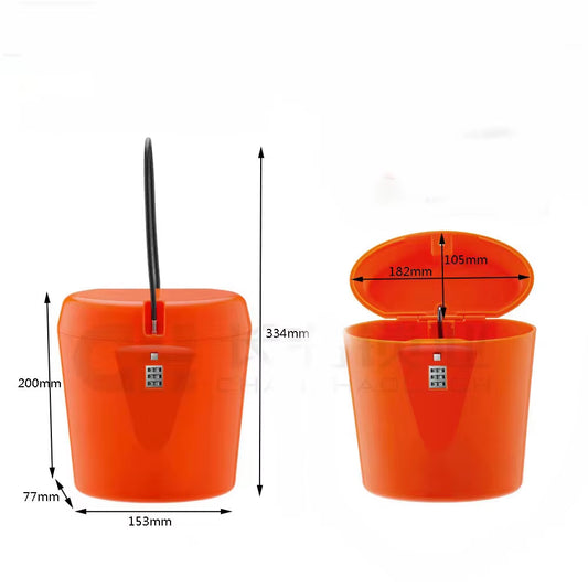 Outdoor Portable Safe Box Beach Bucket with Steel Wire Hidden Safes 3-Digit Password Lock Storage Box for Riding Sports Swimming