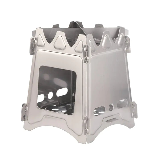 Portable Outdoor Wood Stove - Stainless Steel Camping Cooker - DoCamping
