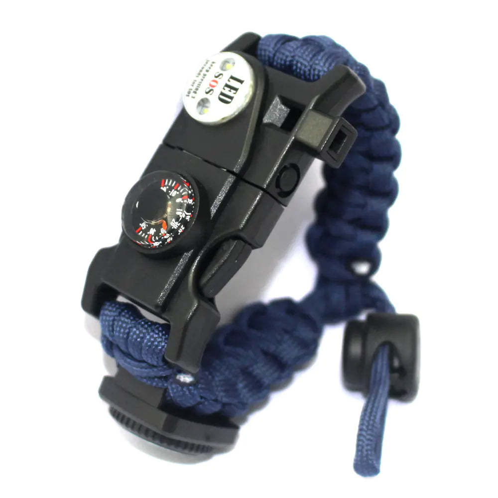 Outdoor Paracord Survival Bracelet with Fire Starter Tool - DoCamping